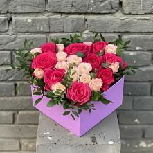 Цветочная композиция из Розы в коробке в Полесске