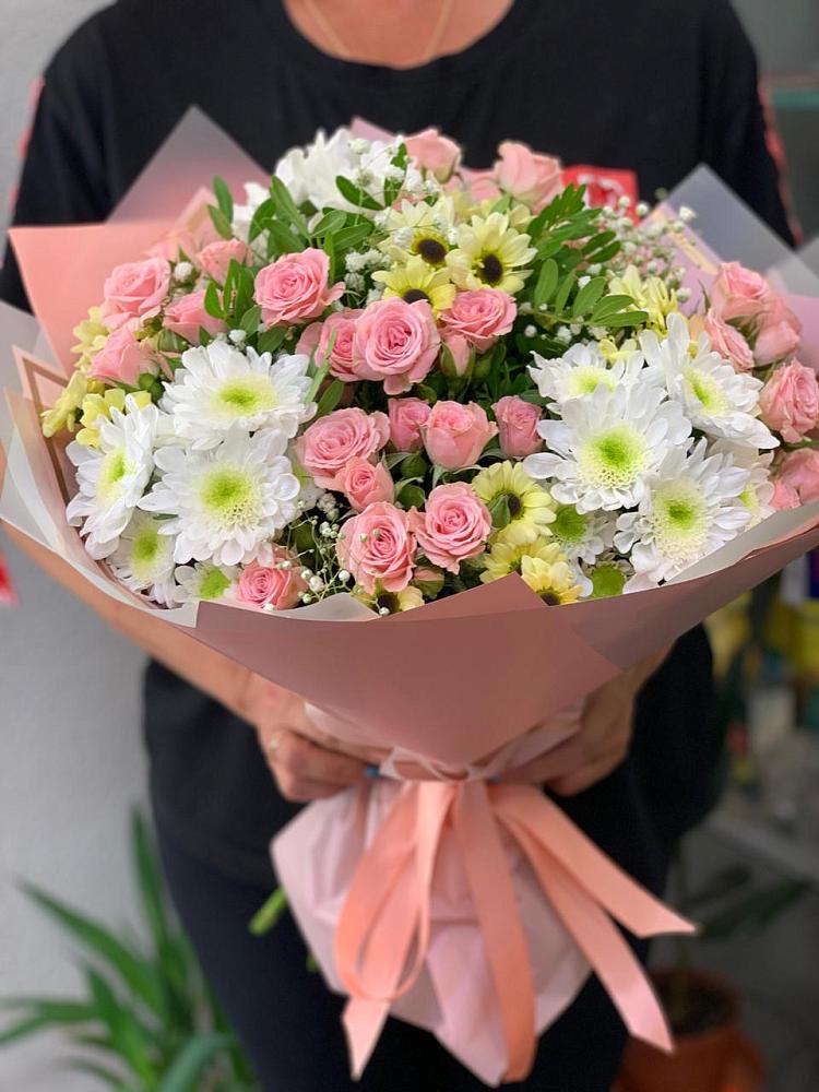 Букет цветов из: Розы и Хризантемы в Полесске
