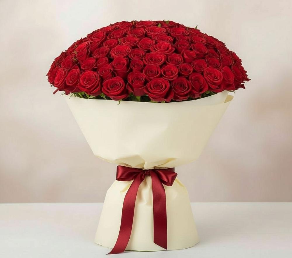 Букет 101 Красная роза Милано в Полесске