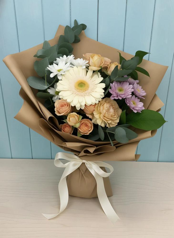 Букет цветов из: Герберы и Хризантемы в Полесске