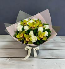 Букет цветов из:  Орхидеи и Розы в Полесске