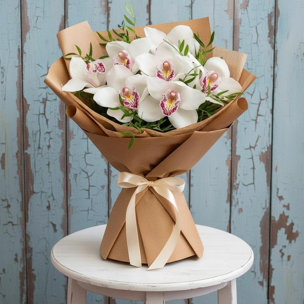 Букет цветов из: Орхидеи и Розы в Полесске