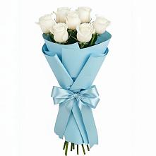 Букет 7 белых роз Проуд в Полесске