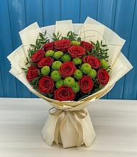 Букет цветов из:  Розы и Хризантемы в Полесске