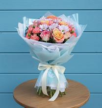 Букет цветов из:  Хризантемы и Розы в Полесске