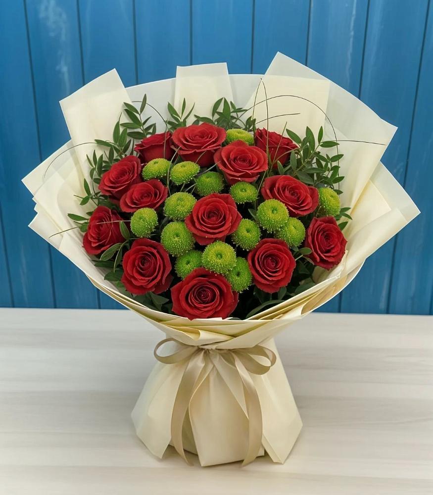 Букет цветов из: Розы и Хризантемы в Полесске