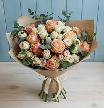 Букет цветов из:  Альстромерии и Розы в Полесске